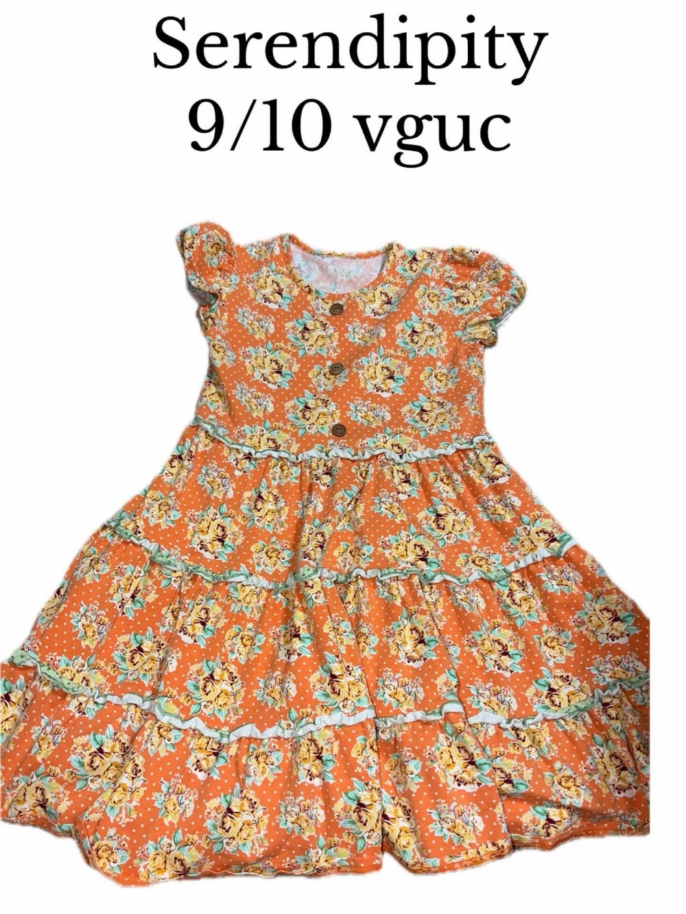 Serendipity 9/10 orange floral dress